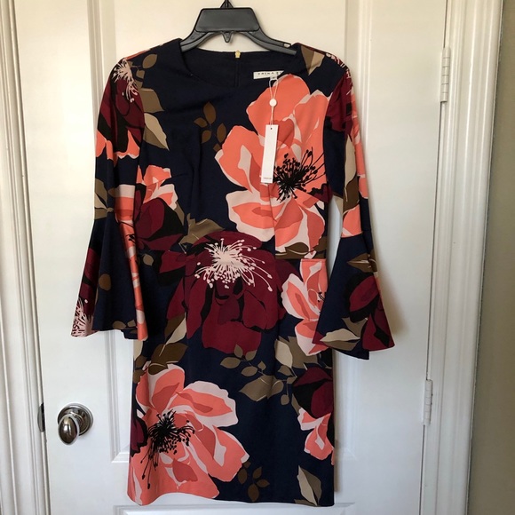Trina Turk Splendid Bell Sleeve Floral Dress NWT - Picture 4 of 6